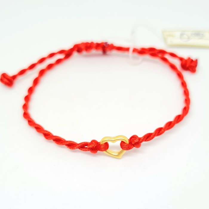 GELANG PIXU TALI SERUT LOVE MINI TERANG JAYA emas kuning 23k