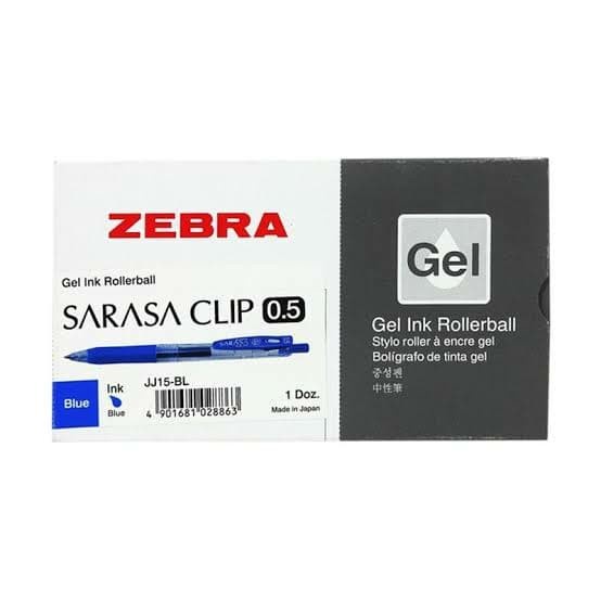 

Pulpen pen sarasa zebra clip gell 0.5 0.7 1.0 ( hitam & biru) TERLARIS/TERMURAH/TERPOPULER