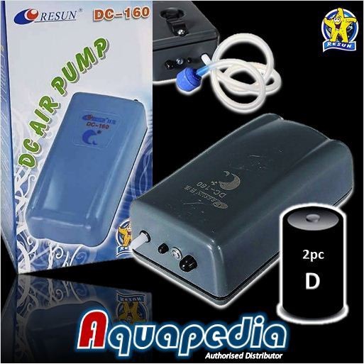 Resun DC160 Pompa Udara Aerator Tenaga Batu Baterai