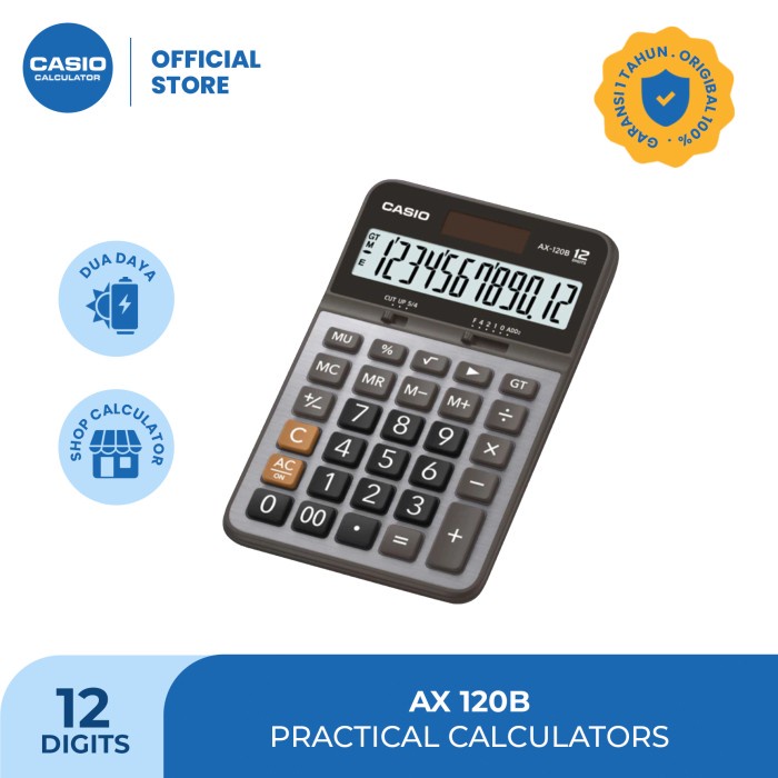 

Casio Value Series Calculator AX-120B TERLARIS/TERMURAH/TERPOPULER