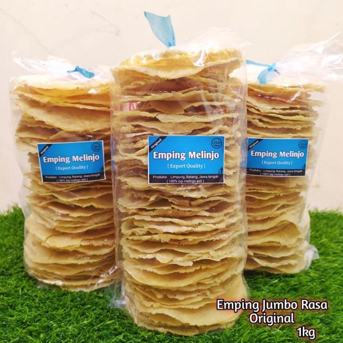 

Emping Melinjo Rasa Pedas Manis Gurih Jumbo 500g Asli Limpung - Camilan Sehat - Food Snack