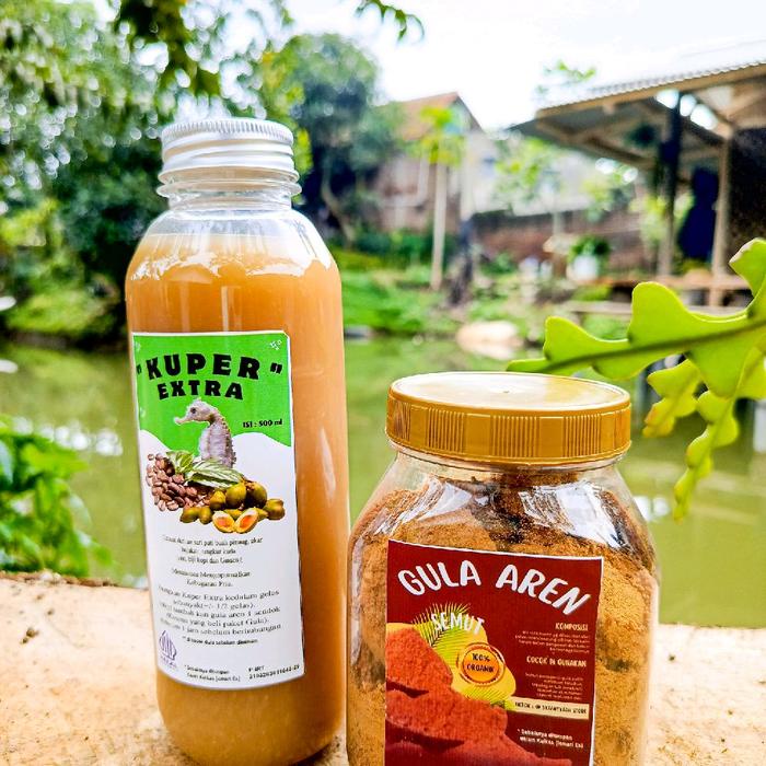 

HERBAL KUPER EXTRA 500 ml pinang muda alami pria + gula aren semut 1 toples Jamu