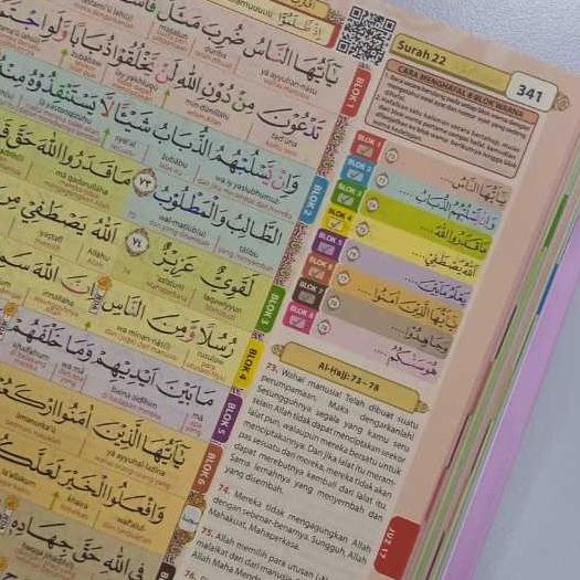 

Ready Stock Alquran Hafazan 8 Blok Warna, Perkata Latin A5, Custom Nama, Terjemahan, Tajwid Warna,