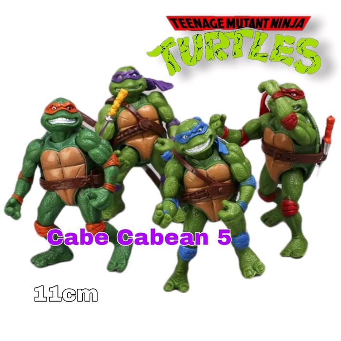 SALE  ACTION FIGURE NINJA TURTLES ISI 4 TOPPER CAKE MAINAN KURA KURA NINJA TURTLE READYY