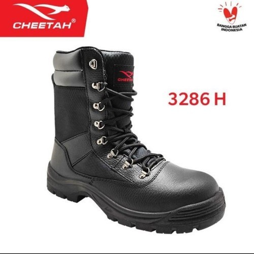 Diskon Sepatu Safety Shoes Cheetah 3286H / Sepatu Pdl Satpam Pertambangan