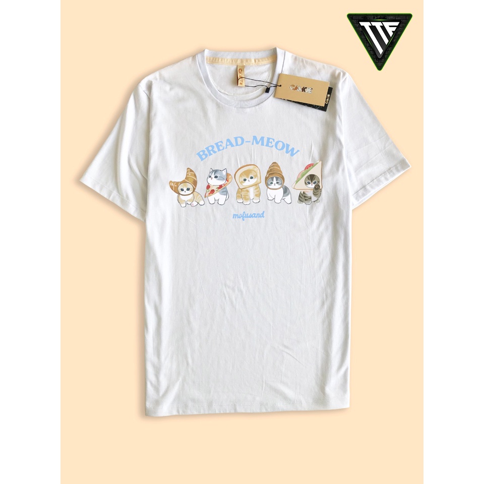 Kaos Tshirt Cat Kucing Bread Meow Roti Mofusand Catlovers UT