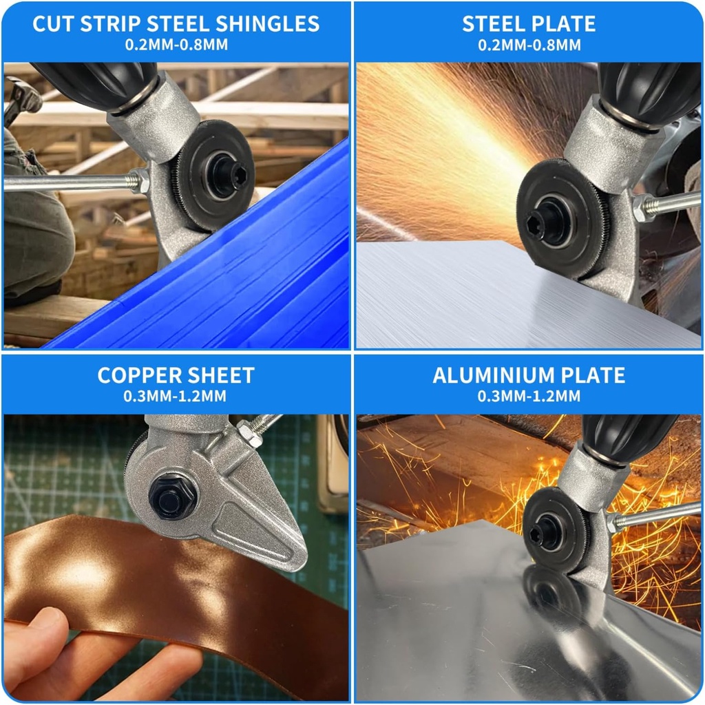 Heavy Duty Metal Nibbler Drill Attachment For Precise Cutting Of Color Steel Tiles, Iron, Steel,