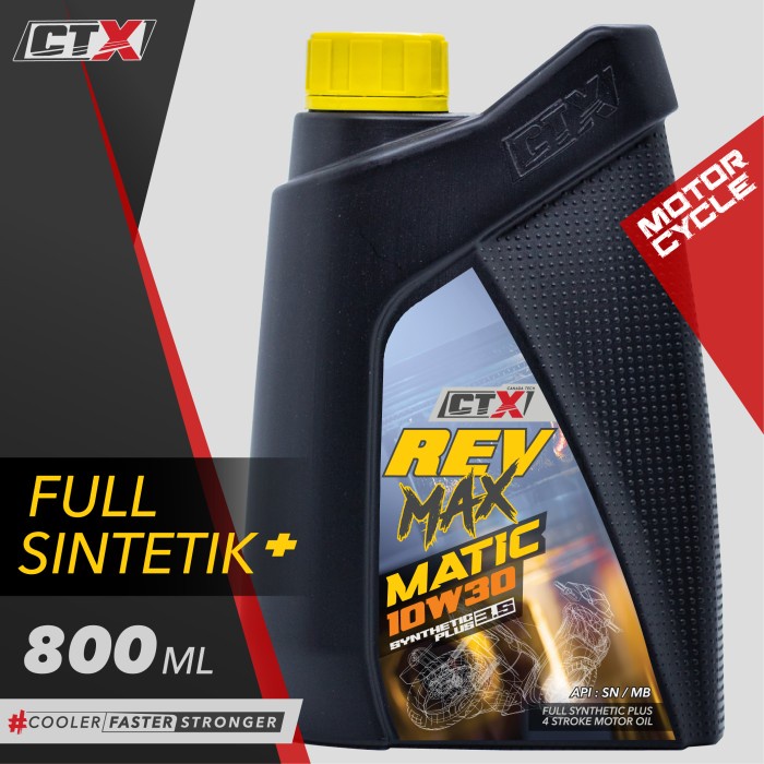 CTX Rev Max Matic 10w30 - oli full sintetik motor Matic