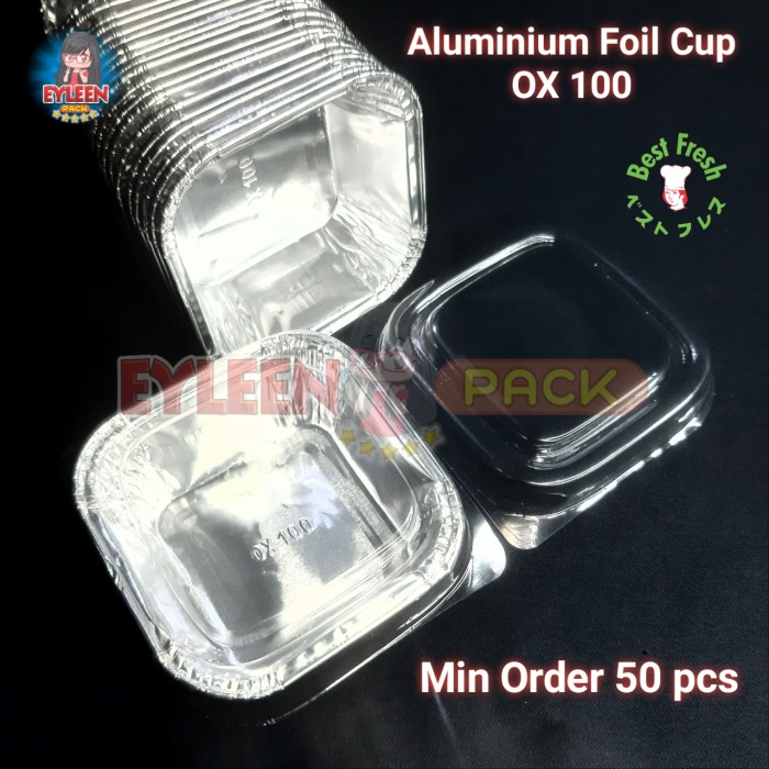 Aluminium Foil Cup Ox-100 + Tutup Aluminium Foil Tray Ox100