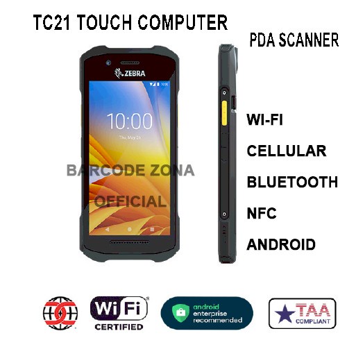 BARCODE SCANNER MOBIL PDA SCANNER ZEBRA TC21 TOUCH COMPUTER ANDROID