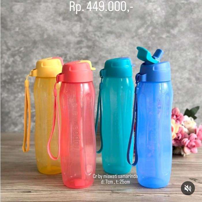 JTTOP" ECO STRAW 750ML TUPPERWARE BOTOL MINUM SEDOTAN
