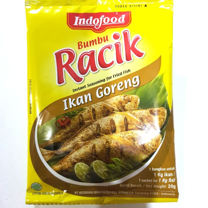 

FREE ONGKIR Indofood Bumbu Racik Ikan Goreng (20 Gr X 10 Sacet)