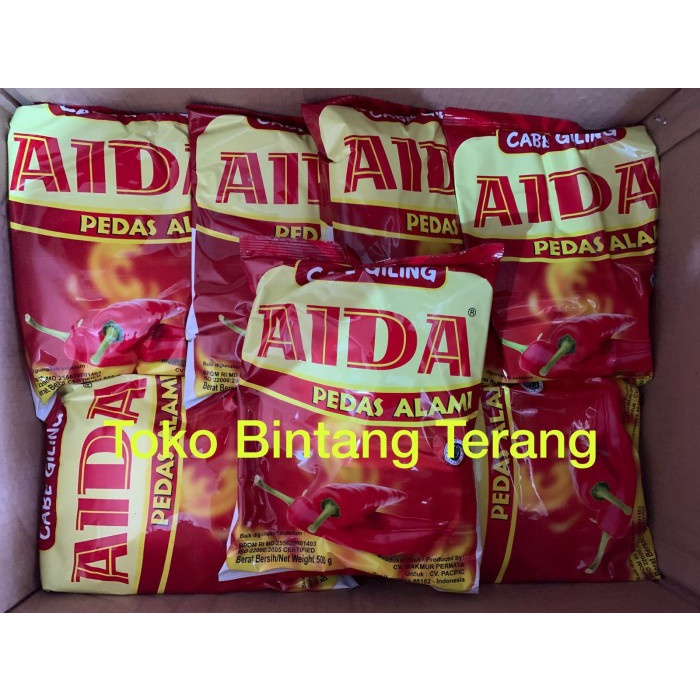 

BERGARANSI Bubuk Cabe Giling Aida 500 gr / Bumbu Cabai AIDA Pedas Alami Serbaguna
