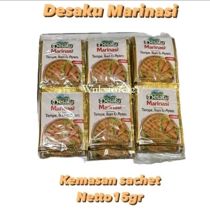 

TERMURAH Desaku bumbu marinasi tempe,ikan,ayam 1renceng (12sachet) kemasan 1000