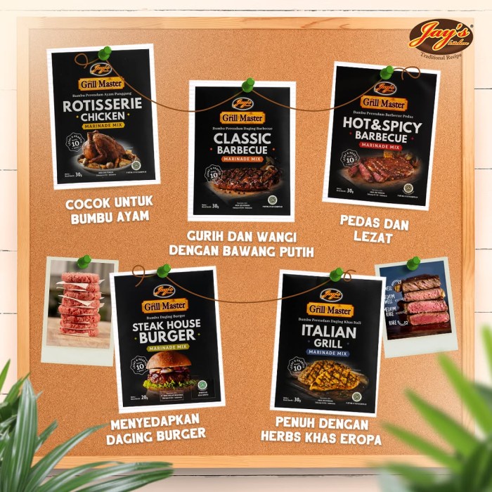 

MURAH JAY'S GRILL MASTER MARINADE MIX / BUMBU MARINASI DAGING