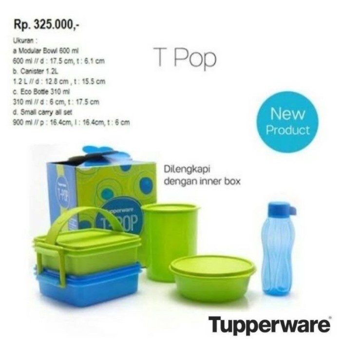 Tupperware T pop kotak bekal makan set