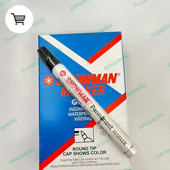 

JTTOP" SPIDOL SNOWMAN PERMANENT G-12 HITAM (12 PCS)
