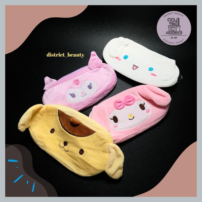 

JTTOP" KOTAK PENSIL PLUSHY SANRI0 TEPAK KAIN TEMPAT PENSIL KARAKTER KUR0MI