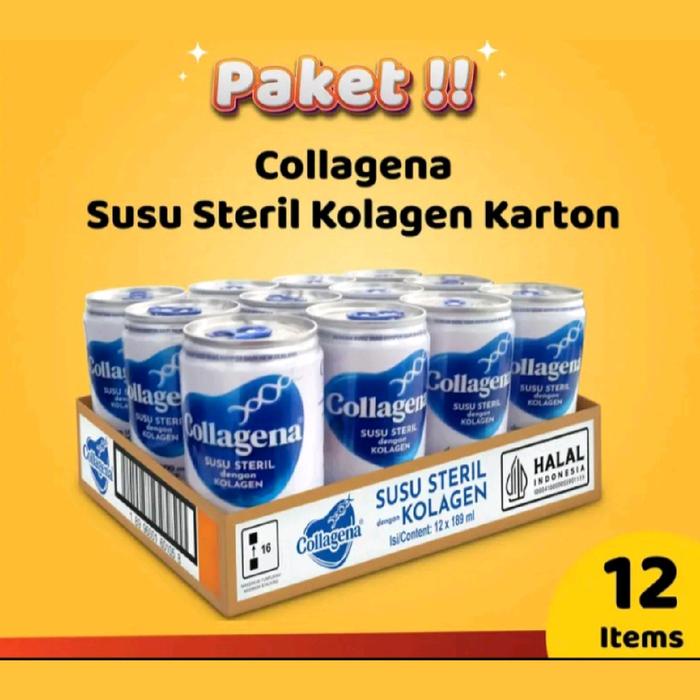 

terbaru !!! collagena susu steril dengan kolagen 189 ml x 12 / karton ready
