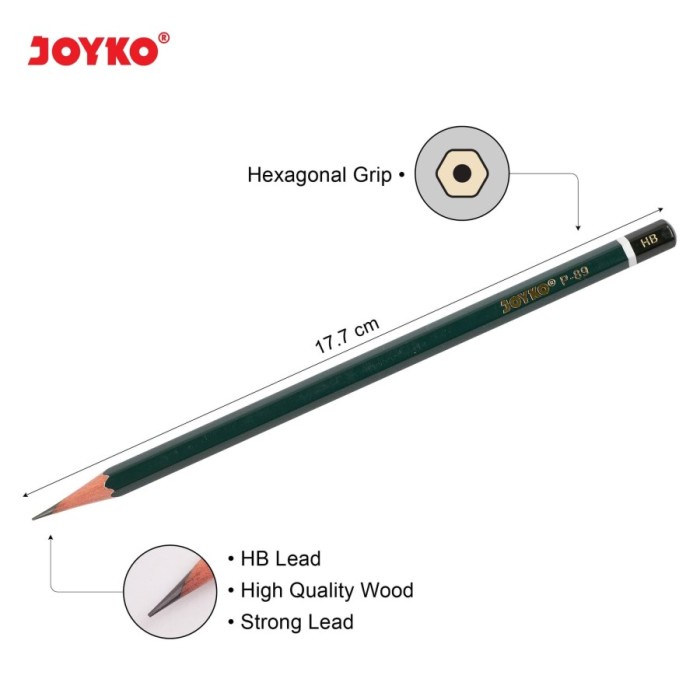 

JTTOP" PENSIL HB JOYKO P-89 / 1 PAK ISI 12BH