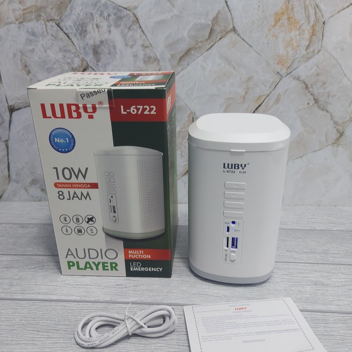 Terlaris Lampu Belajar - Lampu Emergency - Speaker Bluetooth Lampu Luby L-6722 SALE