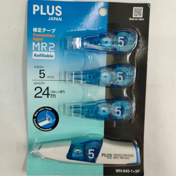 

JTTOP" CORRECTION TAPE PLUS JAPAN MR2 REFILLABLE & REFILL JAMIN ASLI MURAH