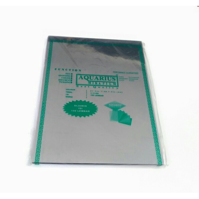 

JTTOP" PLASTIK JILID COVER MIKA AQUARIUS 0.10 A4