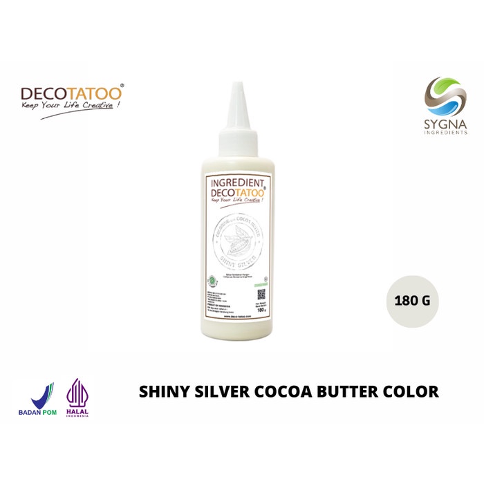 

Pewarna Makanan - Cocoa Butter Color Decotatoo - Shiny Silver