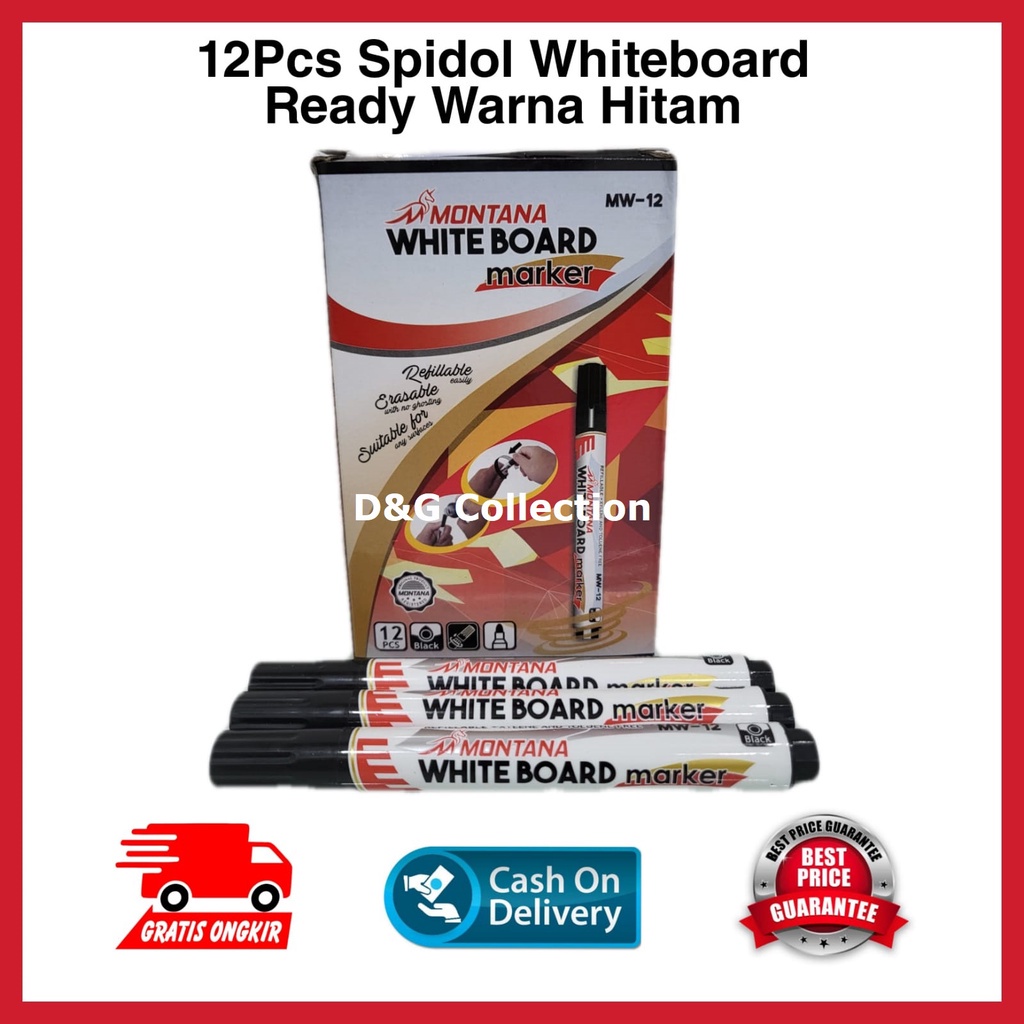 

Disc Spidol Whiteboard Montana Mw-12 / Spidol Bisa Dihapus Murah (12 Pcs )