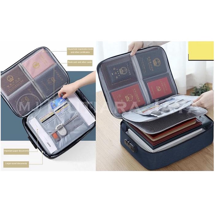 

BUBM Tas Koper Map Dokumen Organizer Dengan Kunci