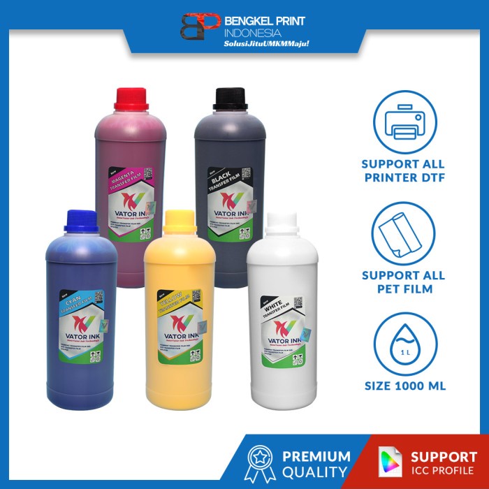 

Tinta Vator Ink Khusus for DTF 1L TERLARIS/TERMURAH/TERPOPULER
