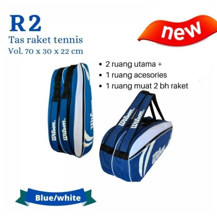 TERLARIS ** TAS RAKET TENIS R2 WILSON **