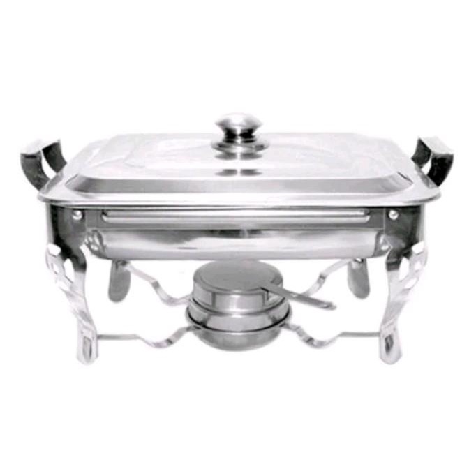 ready stok warmer square pan 2 layer wadah saji tempat prasmanan 2layer / prasmanan jumbo double 2