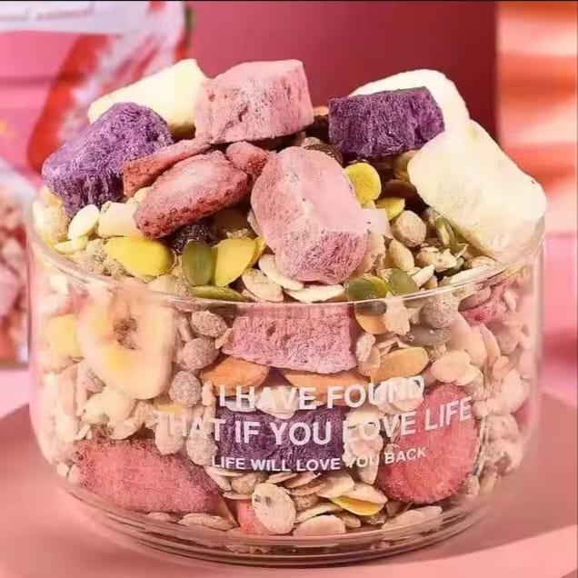 

Sereal Mixed Fruity Oatmeal Granola Yoghurt Fruits Buah-Buahan 500gr