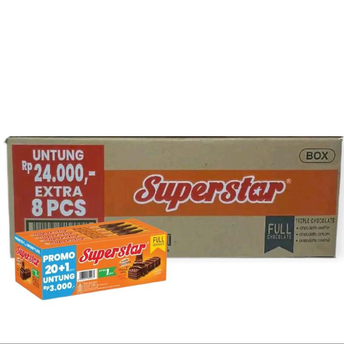 

Superstar Triple Chocolate 12,5gram per dus isi [ 8x20 ] snack better