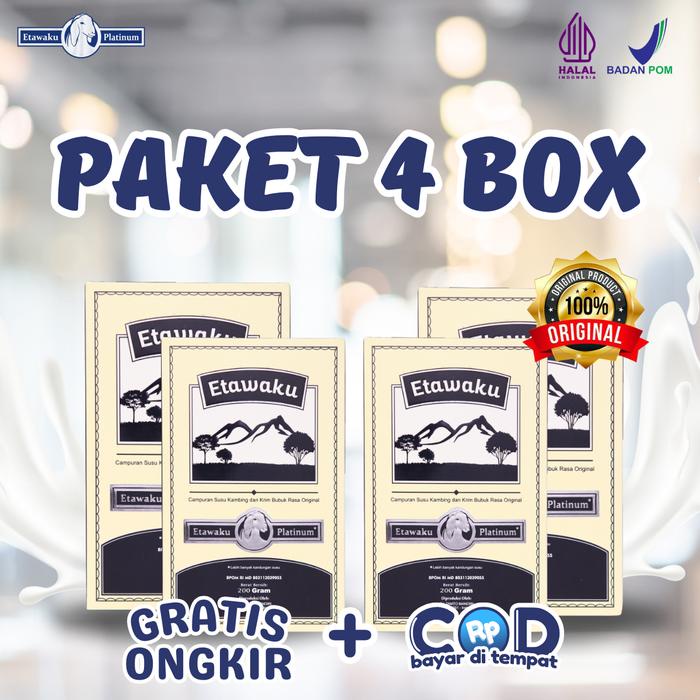 

Susu Etawaku Original Etawaku Susu Platinum Susu Untuk Pernafasaan Halal BPOM Garansi Ori Paket 4