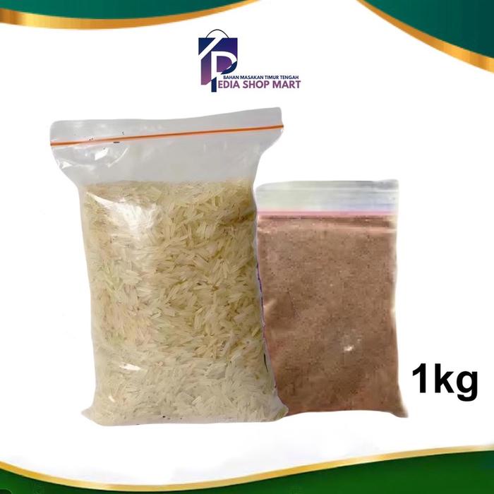 

Beras Basmati 1kg dengan Bumbu Kebuli Arabian Food Rice