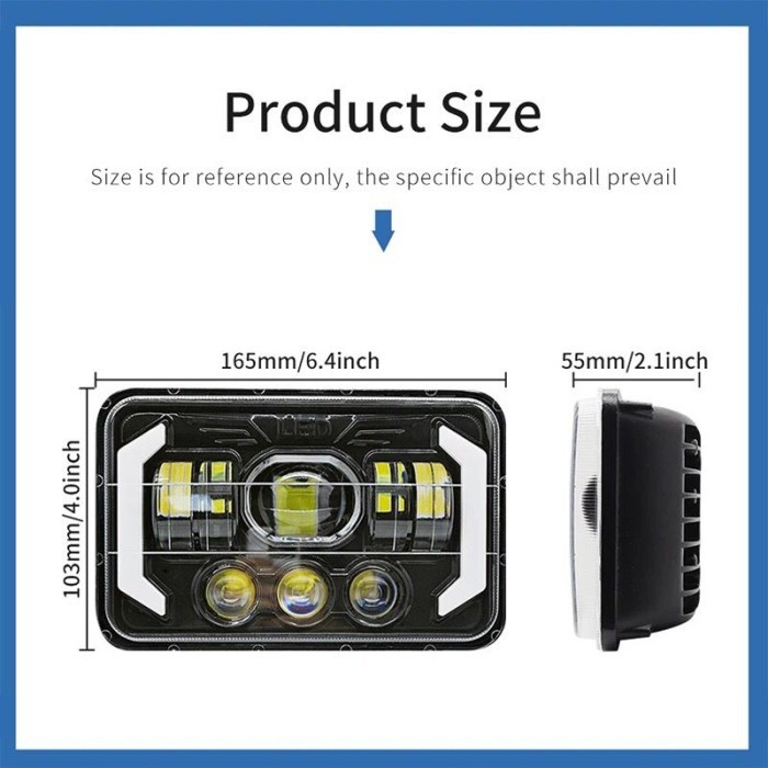 Menarik Lampu Depan Daymaker Kotak Led Gt100 Socket H4