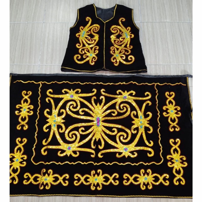 BERGARANSI baju adat dayak kalimantan ukuran wanita dewasa warna kuning