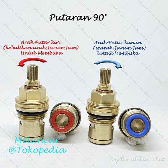 Spindle Kran Toto keran S1015 jantung sparepart wastafel panas dingin