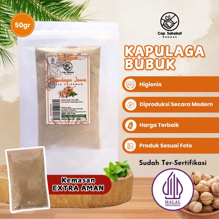 

Sale! 50Gr Kapulaga Bubuk / Ground True Cardamom / Rempah / Jsr 100%