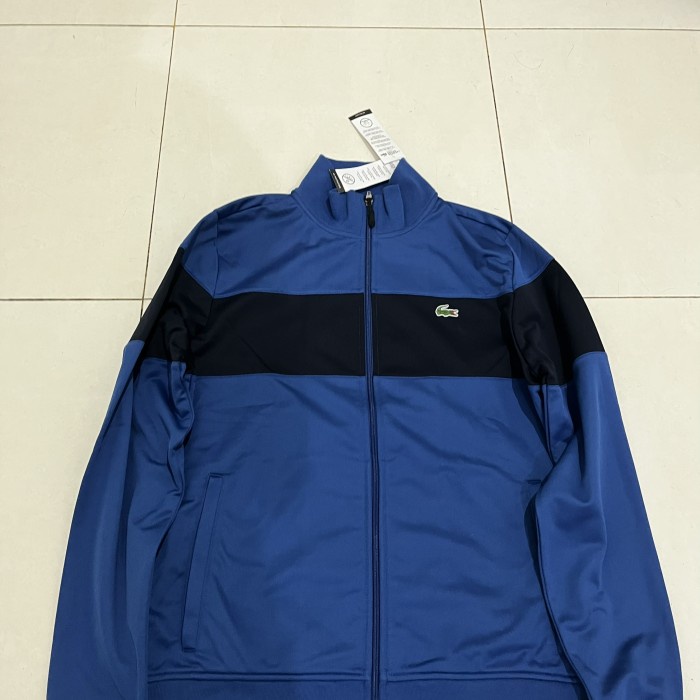 TERBARU Lacoste Tracktop Jacket Black & Blue