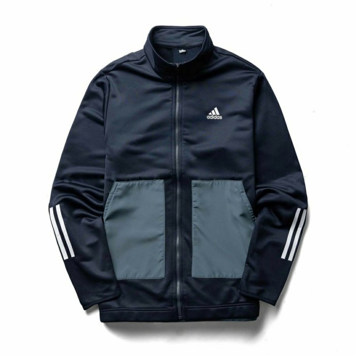 TERLARIS Adidas Mens Train Tracktop Jacket Heren Navy Original