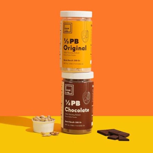 

Lean Lab Selai Kacang Bubuk Twin Pack 500 gr x 2 Peanut Butter Powder