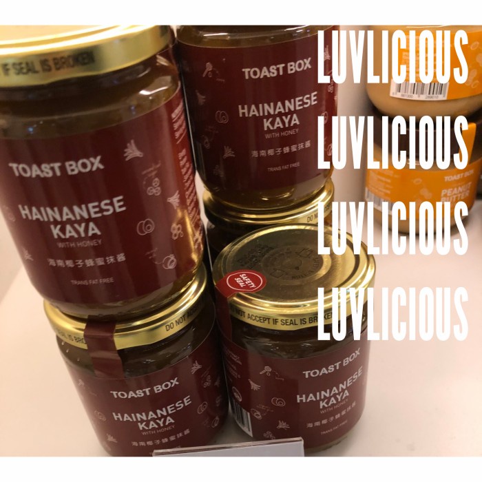 

TOAST BOX HAINANESE KAYA JAM SELAI ROTI SRIKAYA SARIKAYA