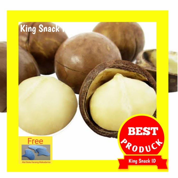 

KACANG MAKADAMIA 1KG MACADAMIA PREMIUM / MAKADAMIAH NUT FREE ALAT BUKA