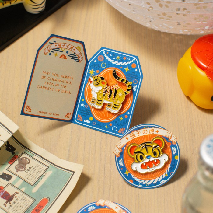 

Terlaris Hariko No Tora Bundle - Tiger & Tiger Face Lucky Charm Enamel Pin SALE