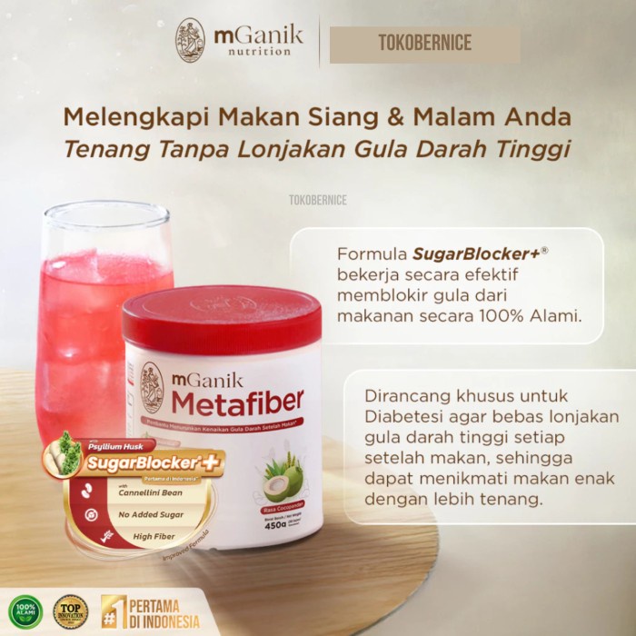 

mGanik Metafiber Cocopandan - Suplemen Serat Alami Kontrol Gula Darah & Remisi Diabetes