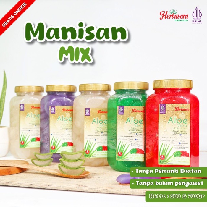 

Manisan Kolang Kaling Aloevera Lidah Buaya Mix Toples