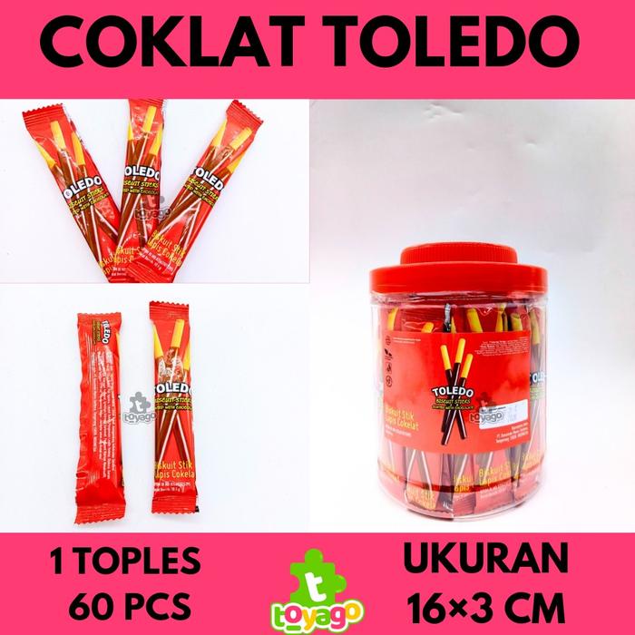 

SALE !!! COKLAT TOLEDO BISKUIT STIK BERLAPIS COKLAT ISI 60 PCS GROSIR MURAH READYY